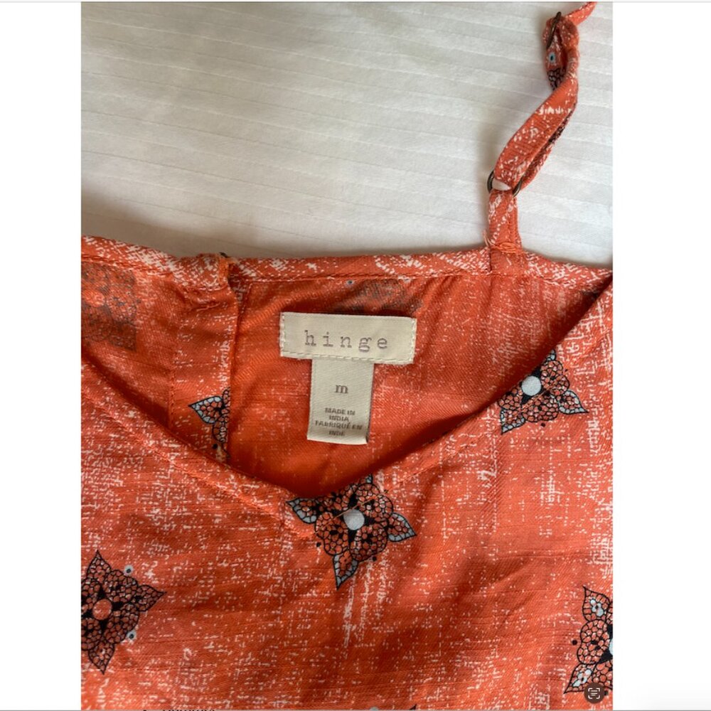Hinge Orange Printed Crossback Cami – Size Medium - Picture 4 of 5